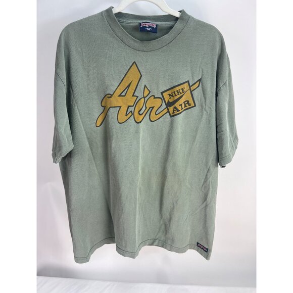 VTG 90s Jansport Graphic T-Shirt Sage Green 100% Cotton Mens XL - Picture 2 of 7